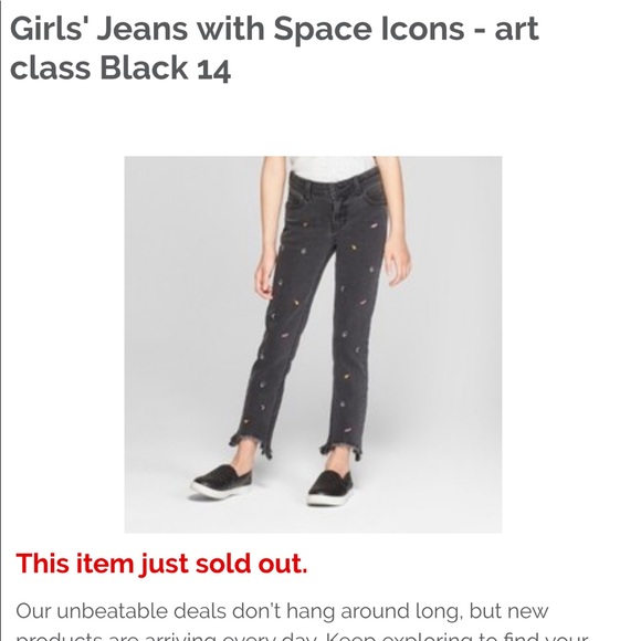 Girl’s Jeans with Space Icons by Art Class(EUC)🌸 - Picture 1 of 7